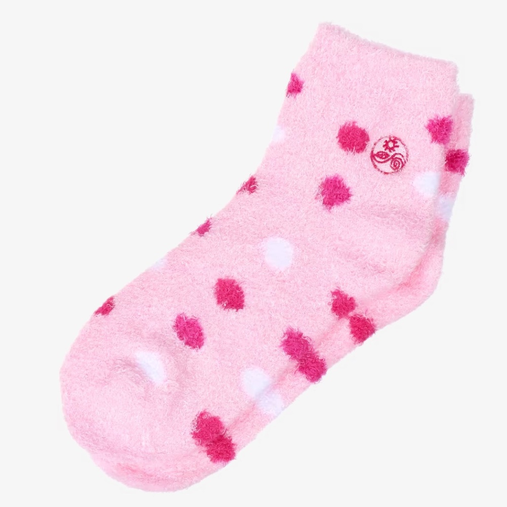 NEW One Pair Pink Polka Dot  Aloe Moisture Socks from Earth Therapeutics - Picture 3 of 9